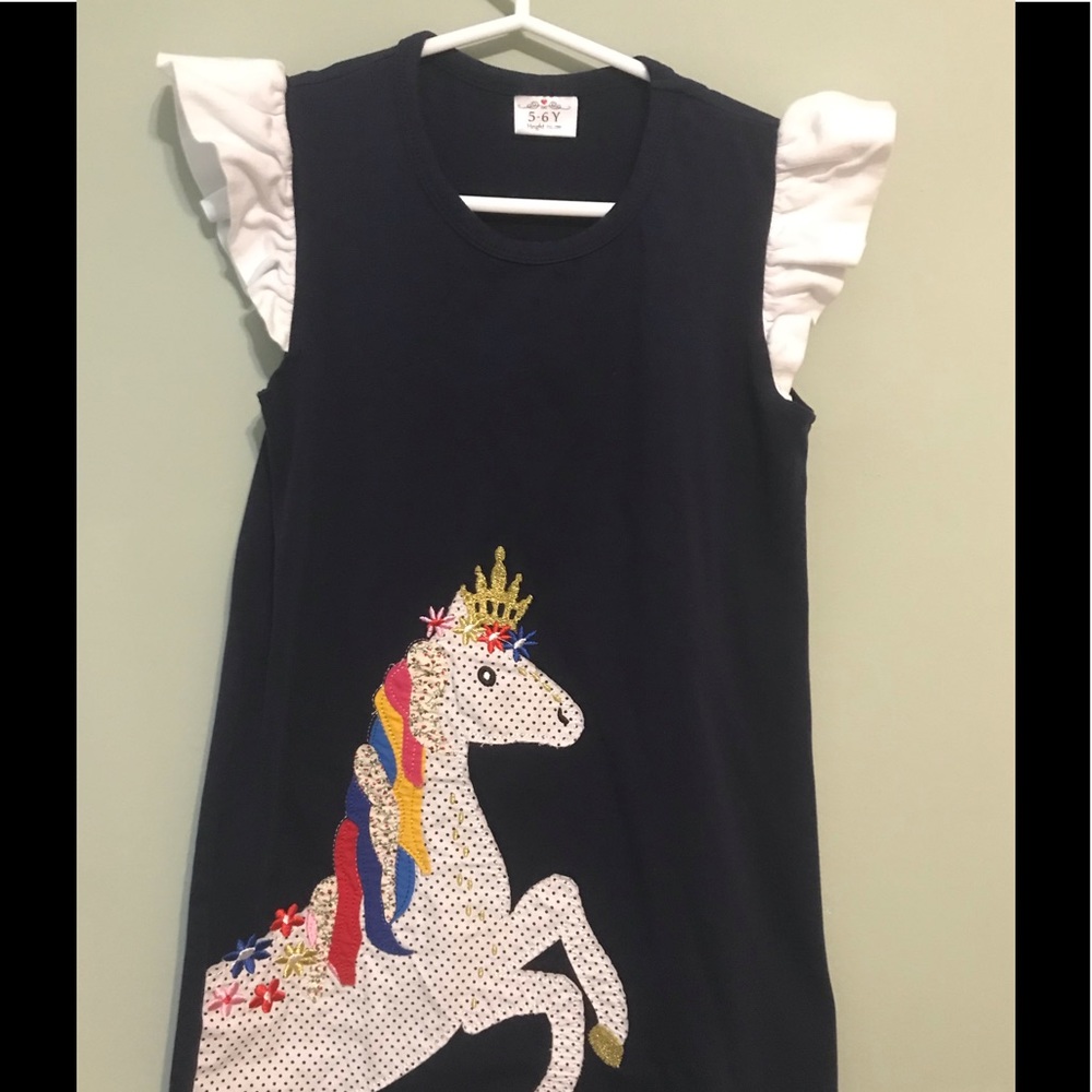 Little girls unicorn dress